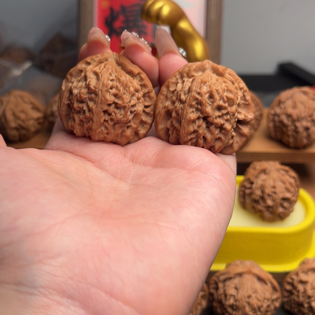 把件文玩核桃角白40全