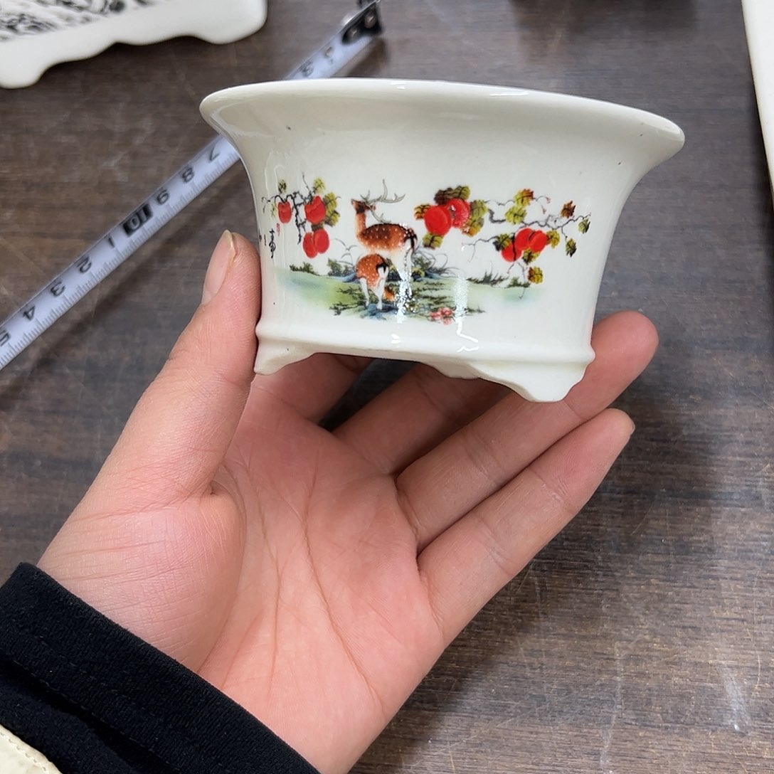 紫砂花盆068号微瑕9.5/5cm