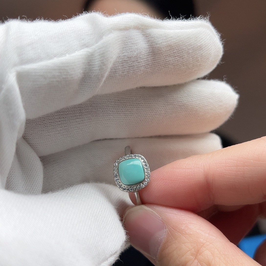 绿松石珠宝奇石银S925镶嵌