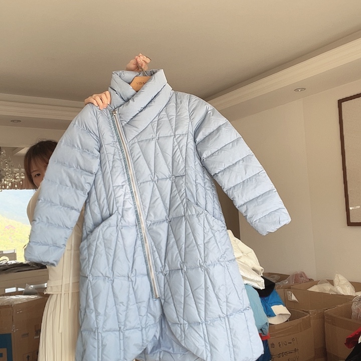 16 M蓝色无帽羽绒服 穿到120