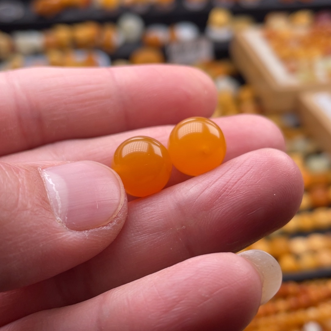 石英质玉（缅黄）颈饰未镶嵌9**2