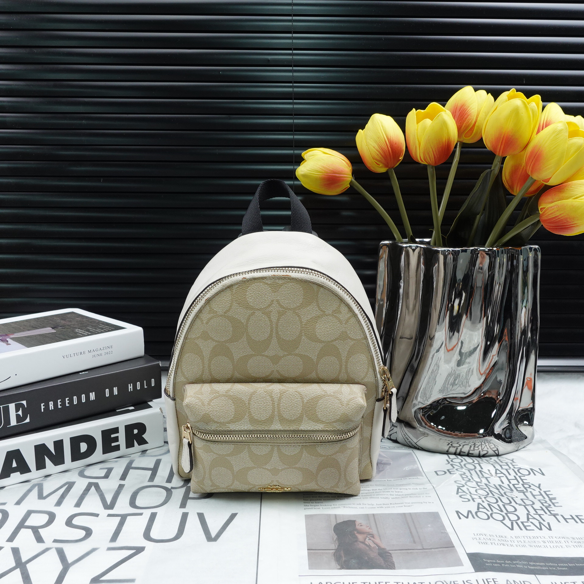 95新 COACH/蔻驰 双肩包/T10217508