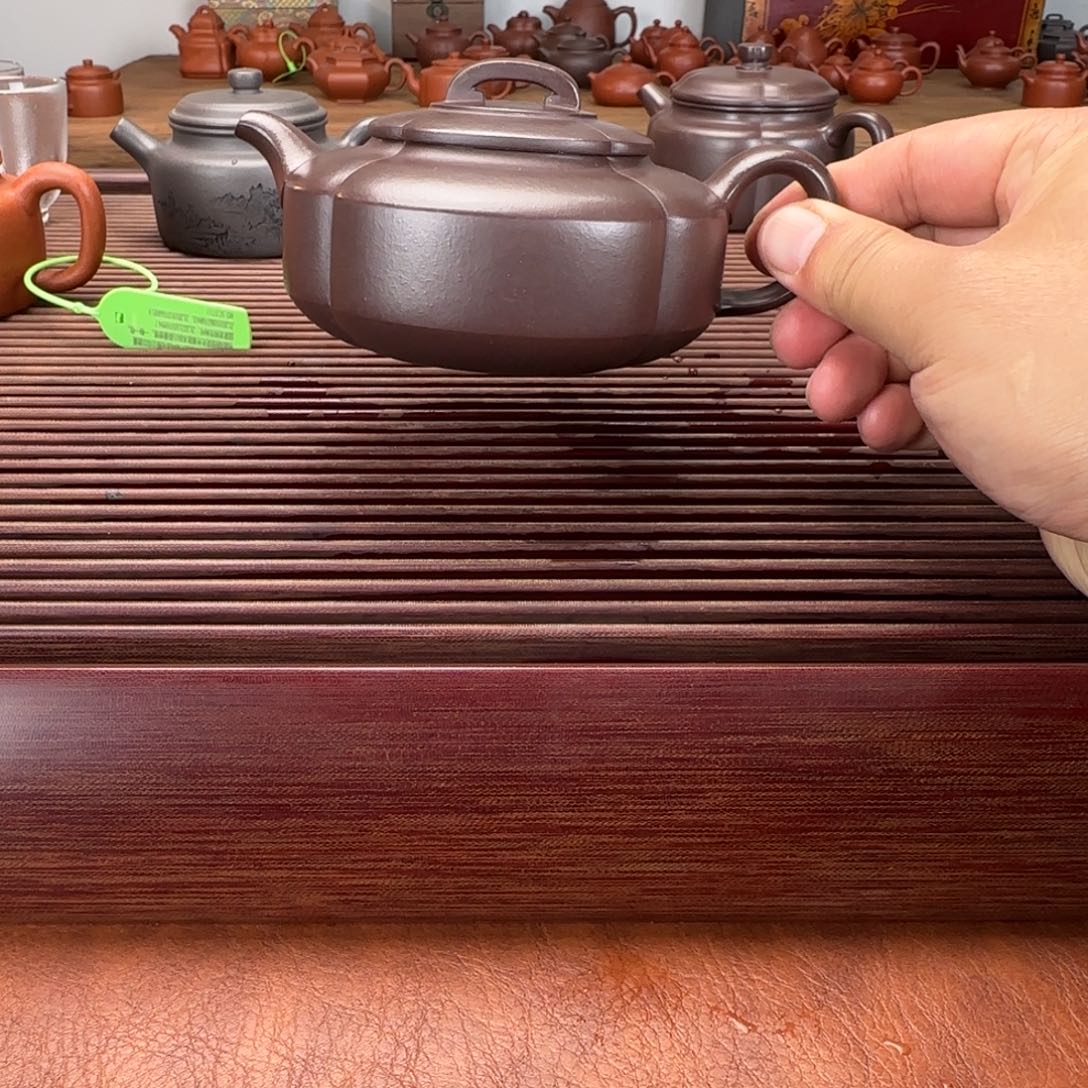 茶壶紫砂老紫泥半手