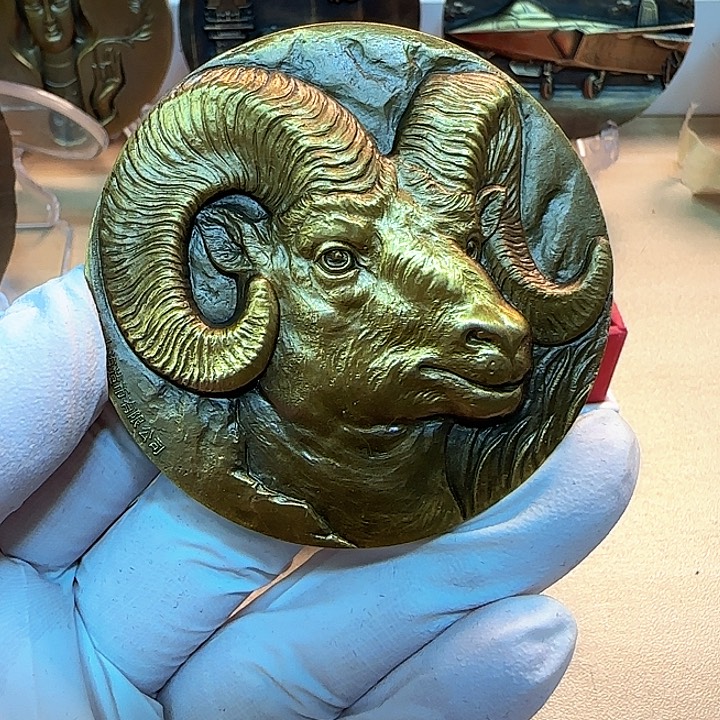 其他普通金属上海造币厂生肖羊铜章