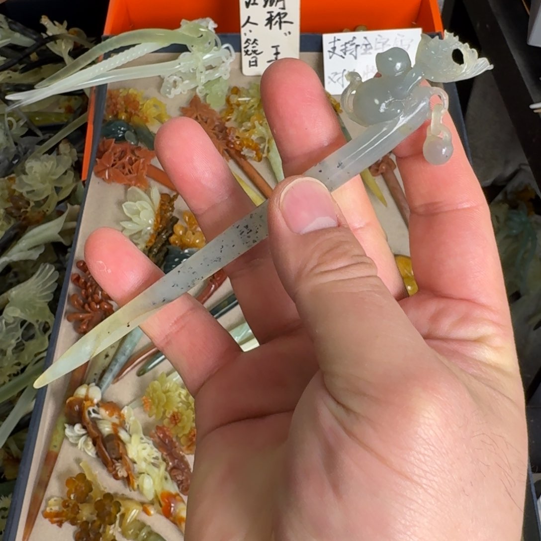 岫玉发饰未镶嵌明君玉簪贼拉好看