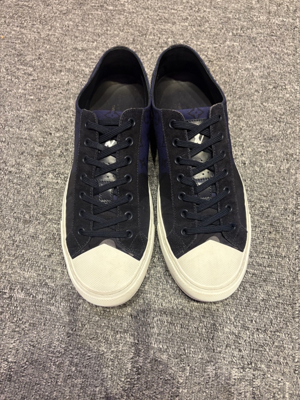 99新 LouisVuitton/路易威登 迷彩老花半印帆布鞋 41码