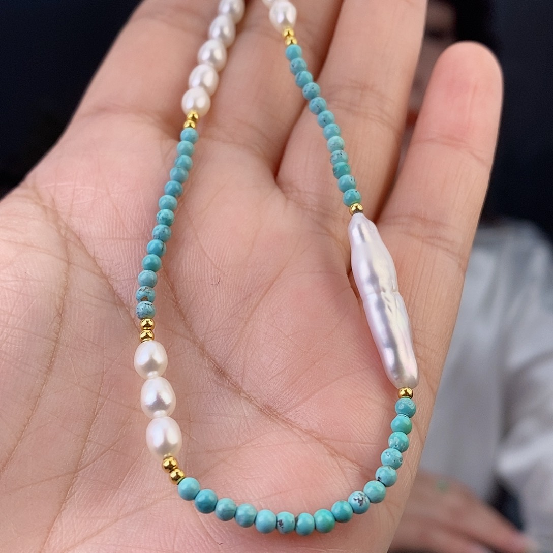 绿松石未镶嵌颈饰