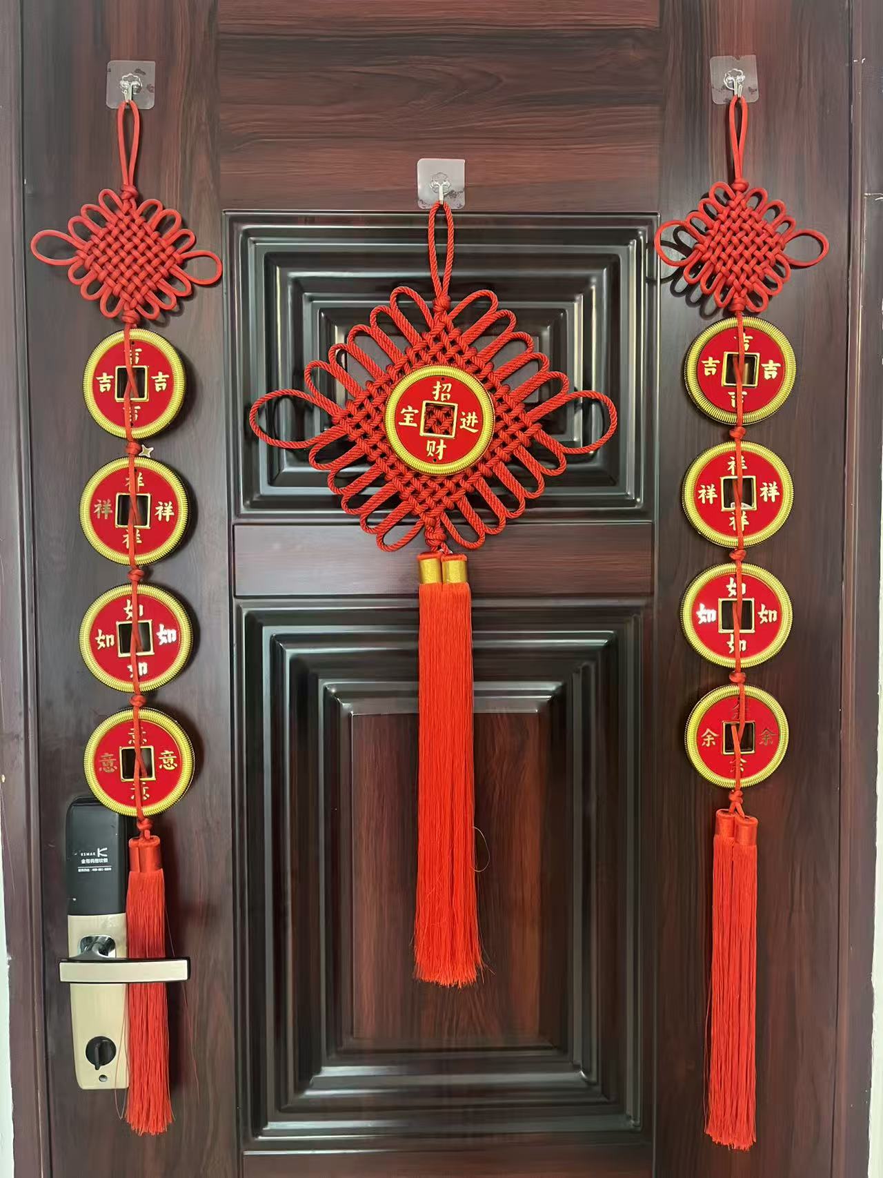 2026新款对联中国结客厅玄关背景墙入户门高档挂饰