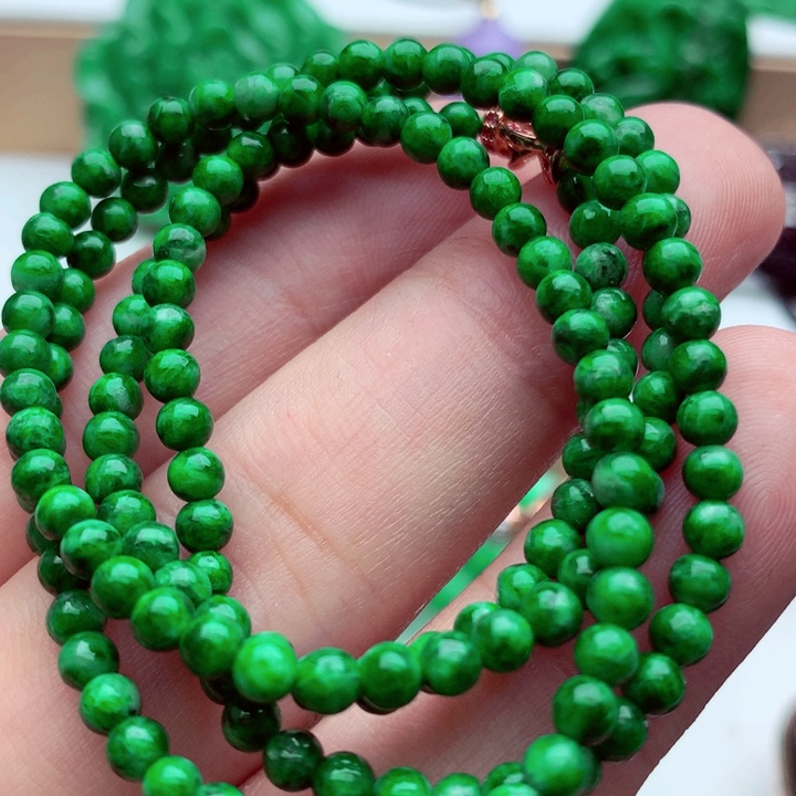 翡翠未镶嵌毛衣链