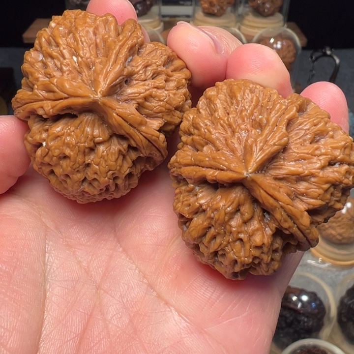 文玩核桃把件霹雳锤三棱44.5mm|80克