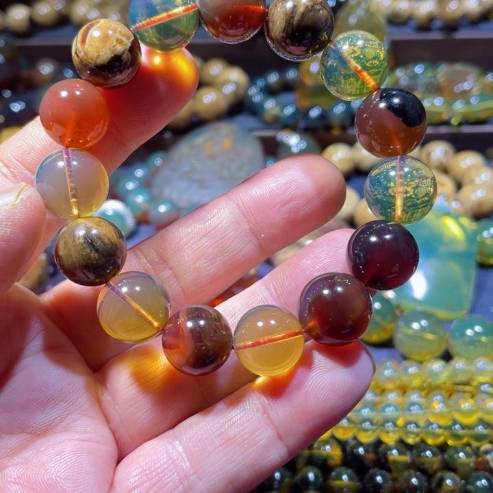 琥珀手链未镶嵌天然