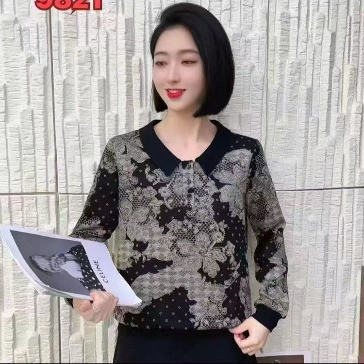 秋季气质百搭时尚妈妈装小衫
