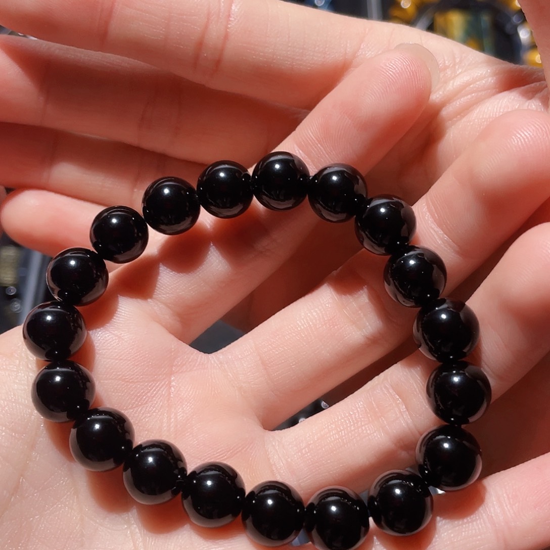 黑曜岩手链未镶嵌豆*