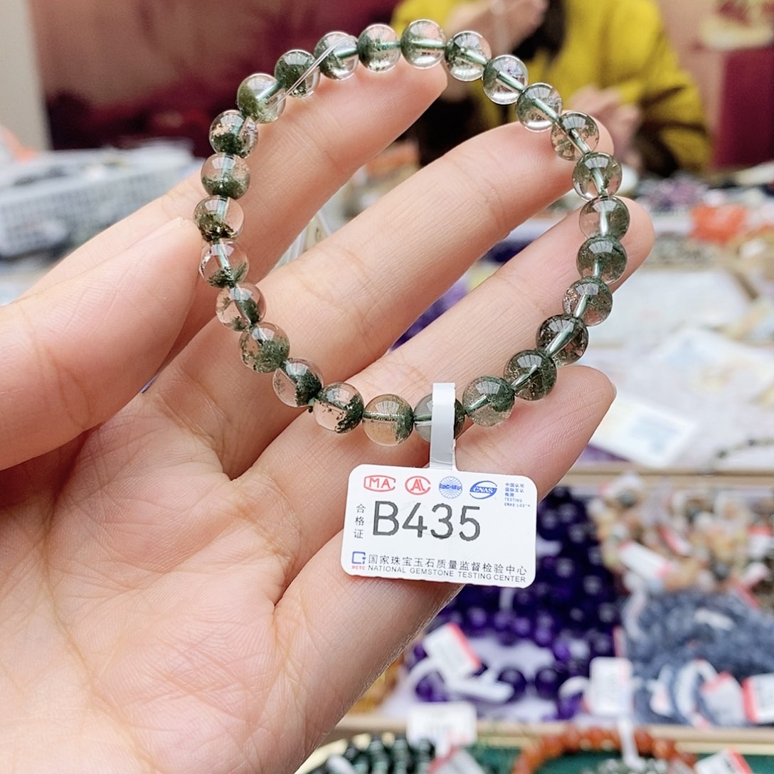 水晶手链未镶嵌B435绿幽灵