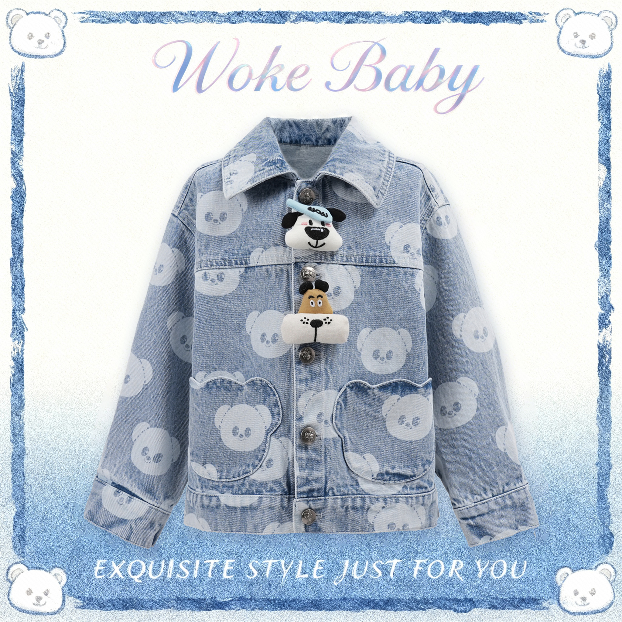 BO2026春款男童牛仔外套新款儿童上衣外套汉服FS6016