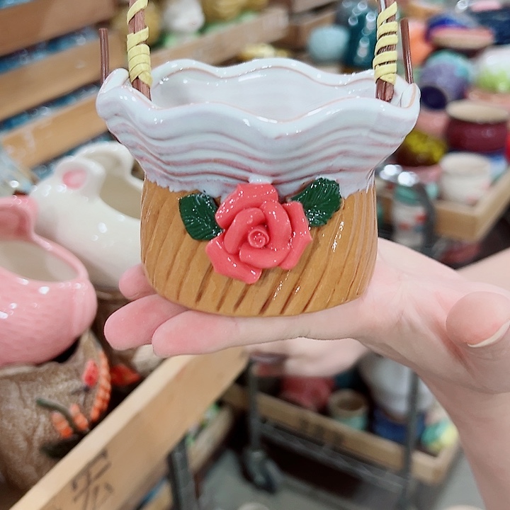 有孔.凑满10元发货多肉陶瓷花盆！