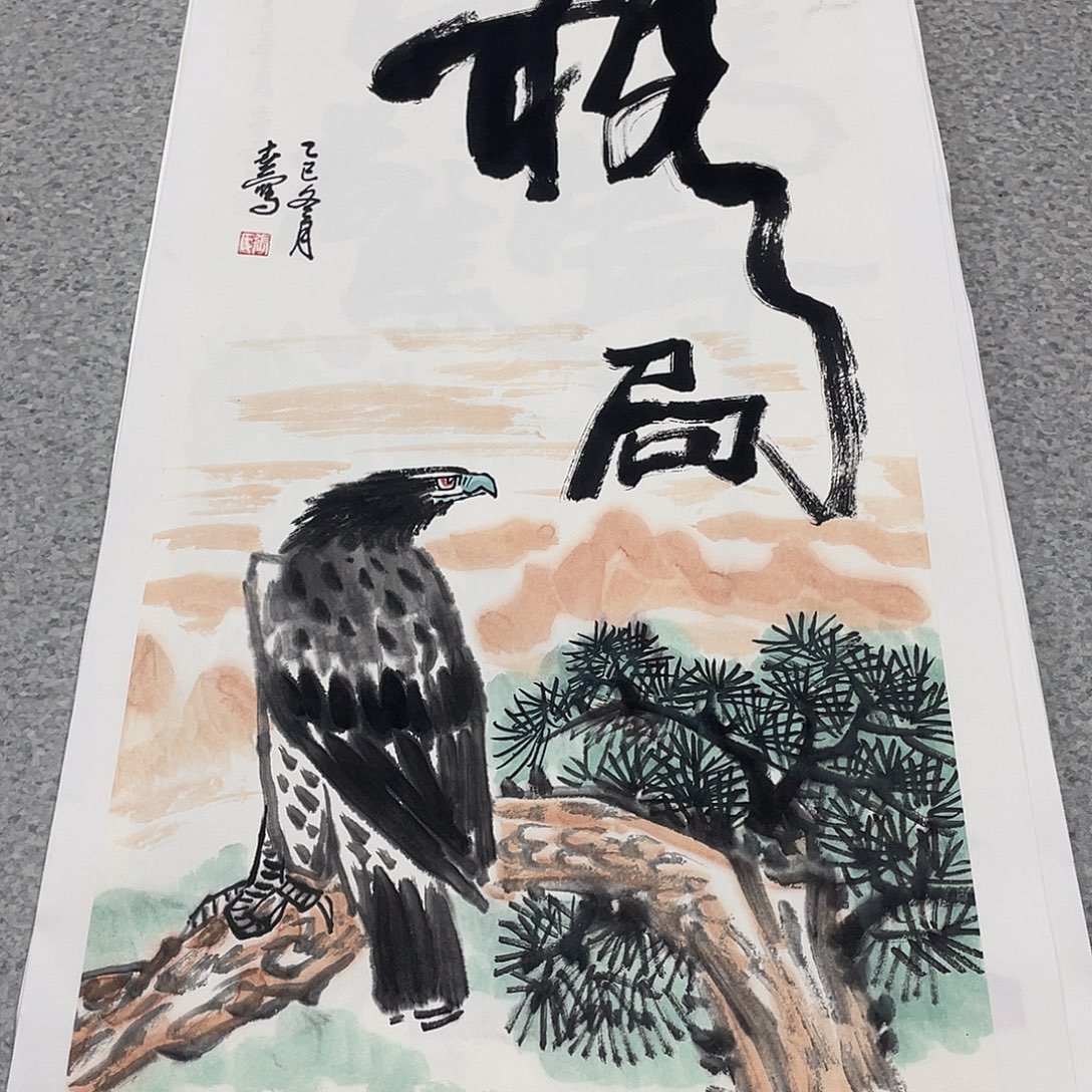 国画2平尺纯手绘花鸟国画作品