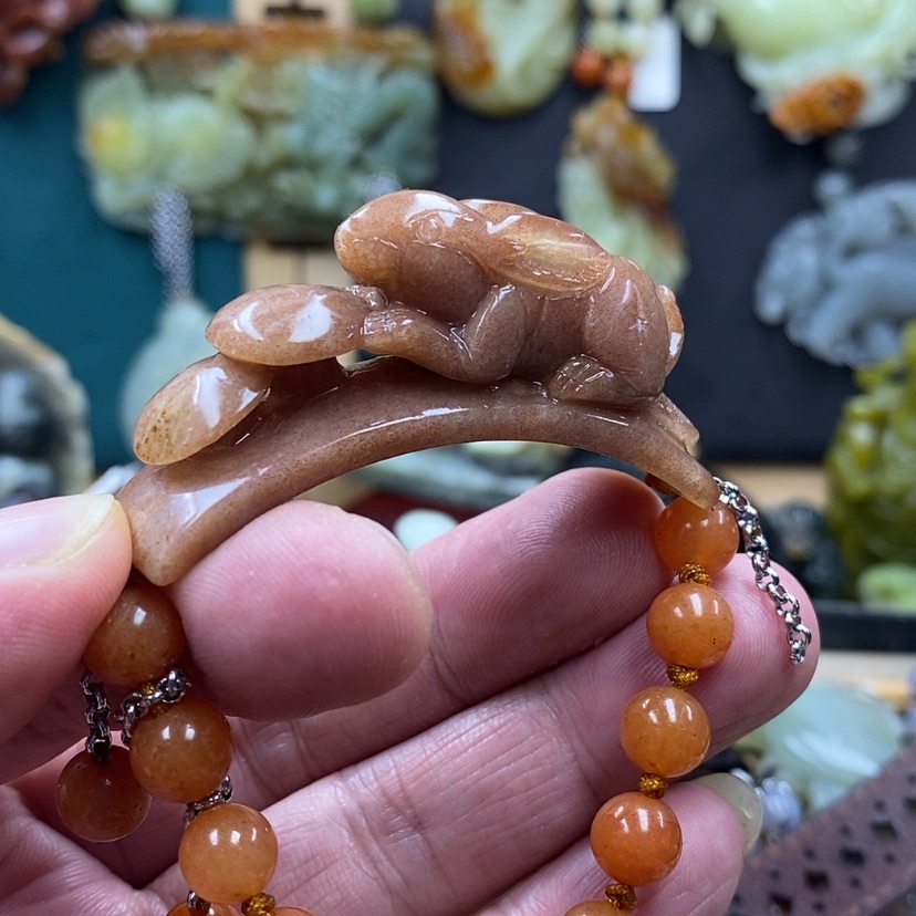 【闪购商品】蛇纹石玉手牌未镶嵌
