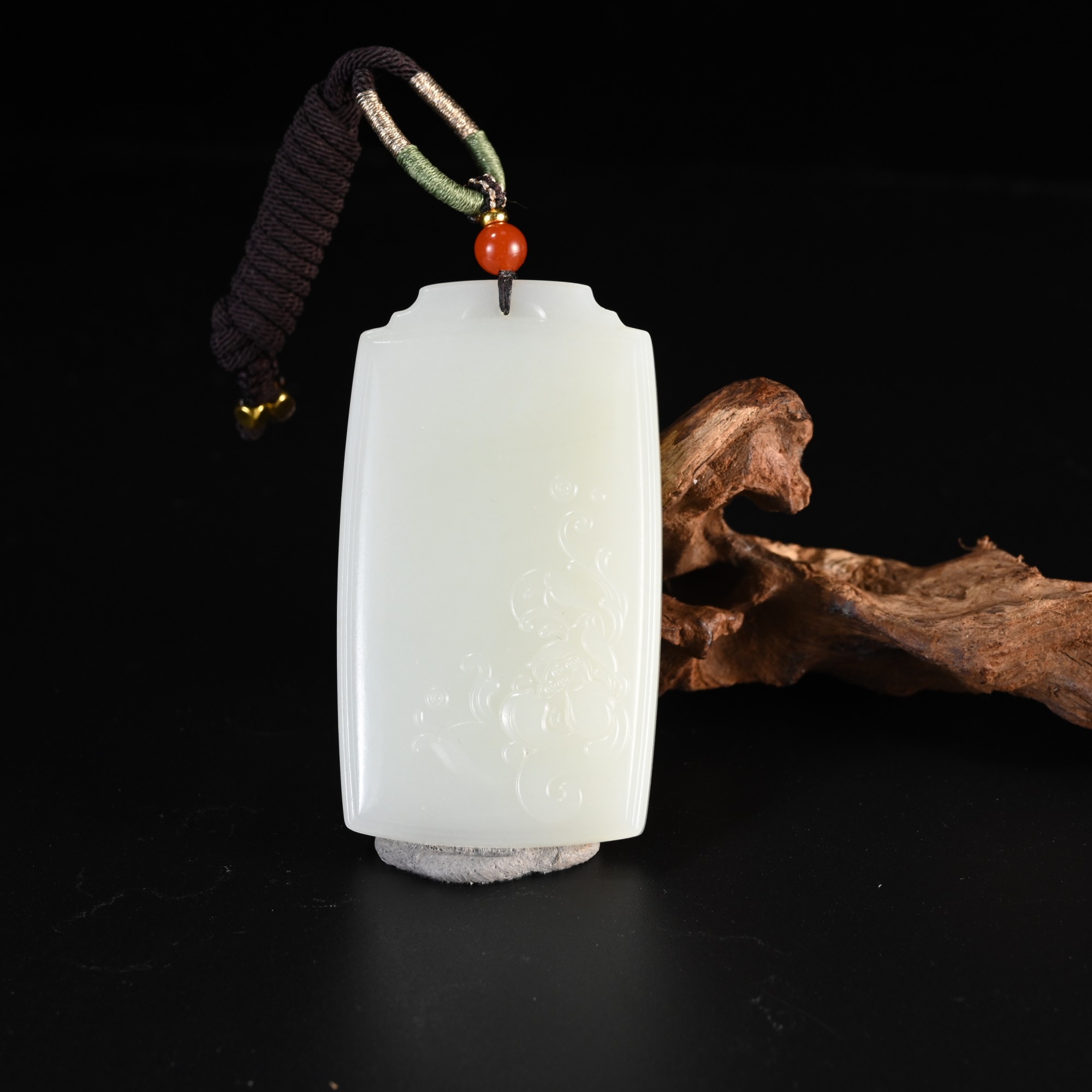 Lot8812 2511040005和田玉平安无事牌/杭拍