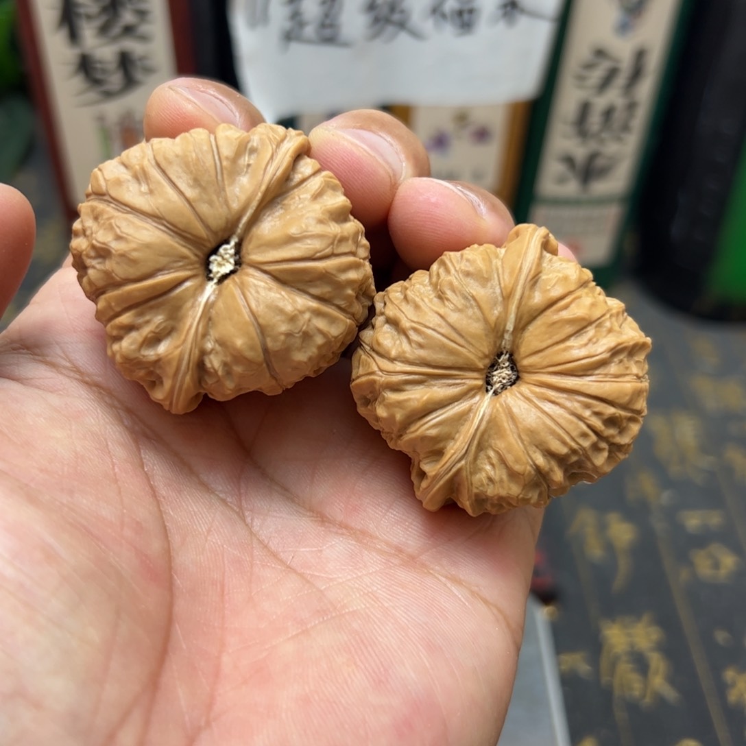 文玩核桃把件43南瓜墩狮子头