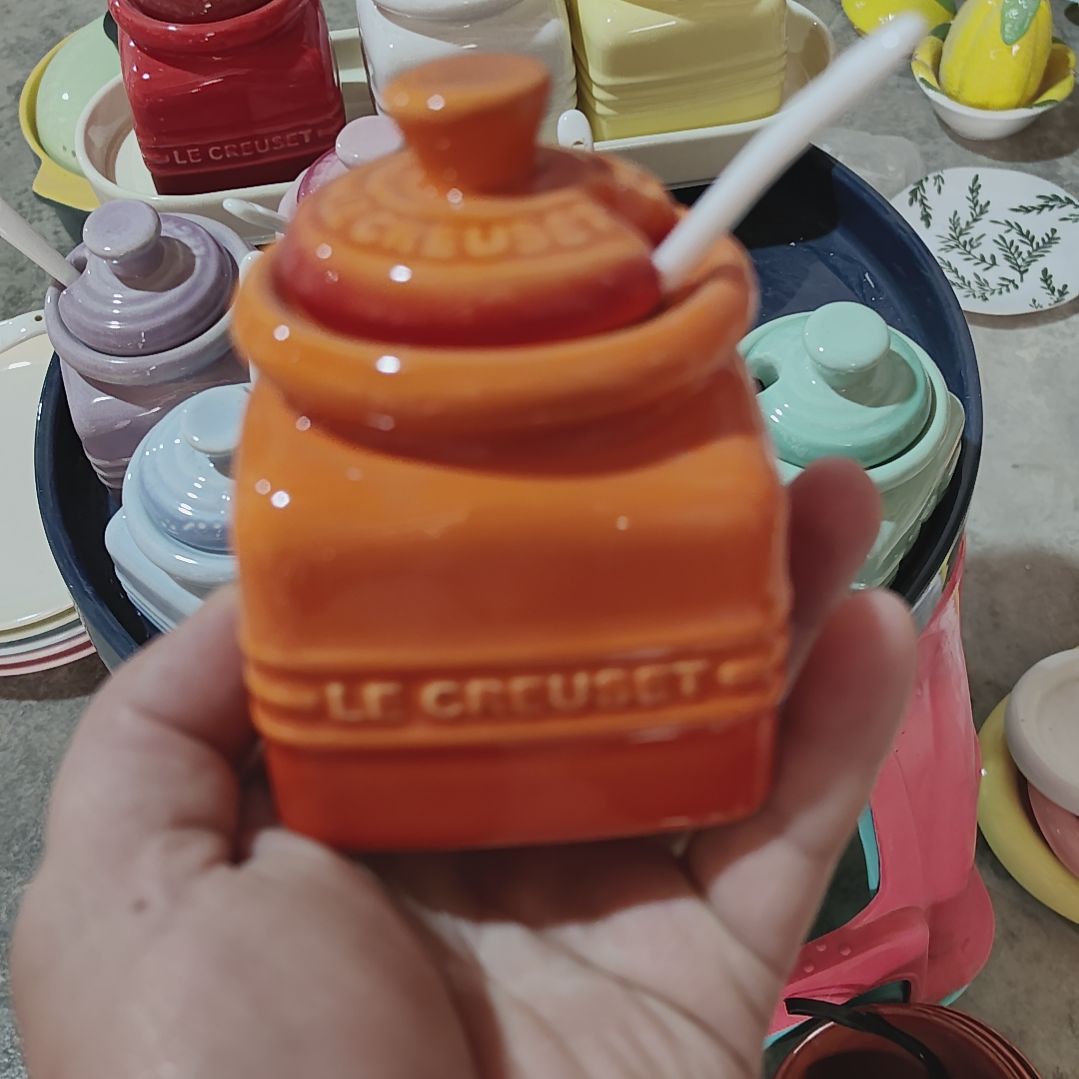 陶瓷便携款瑕疵橙调料罐