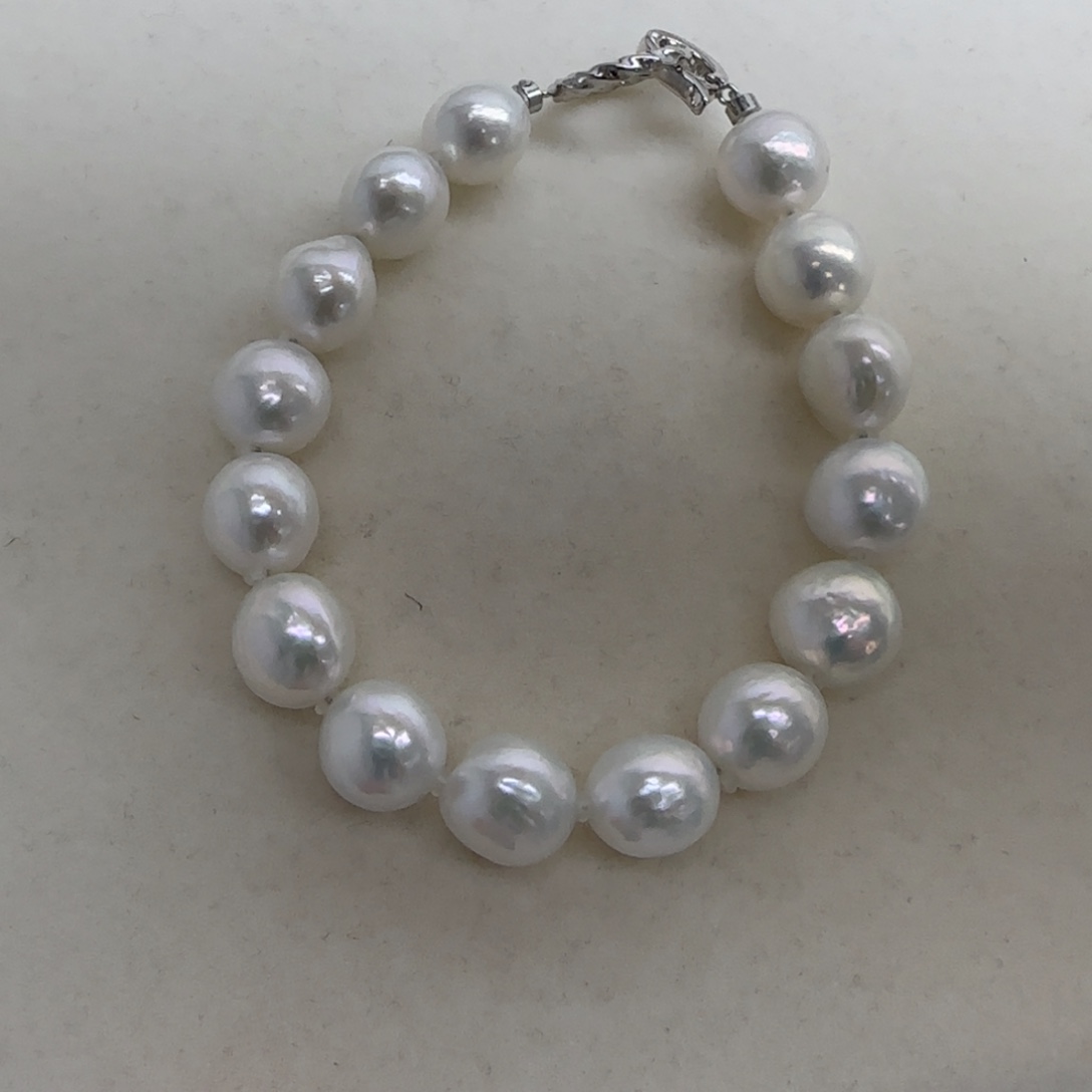 银S925镶嵌手链淡水珍珠