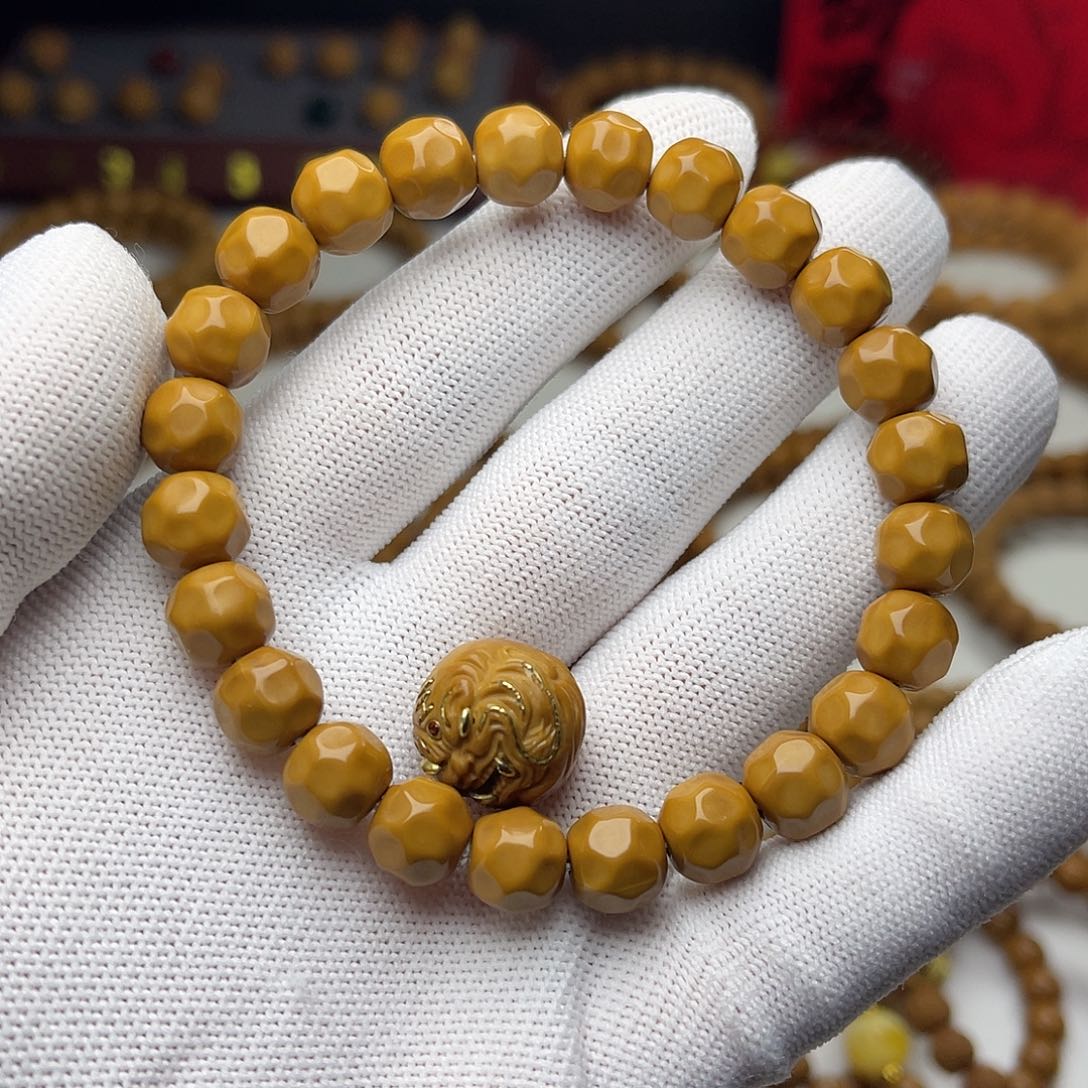 凌***安猴头核桃手串全品奶酪无相➕镶嵌虎僧