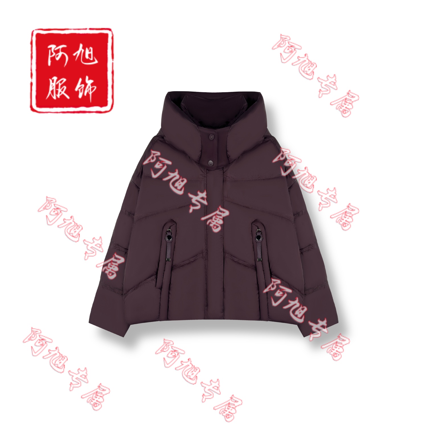 25s秋冬新款气质百搭连帽90白鸭绒休闲羽绒服-600（25YR868060）