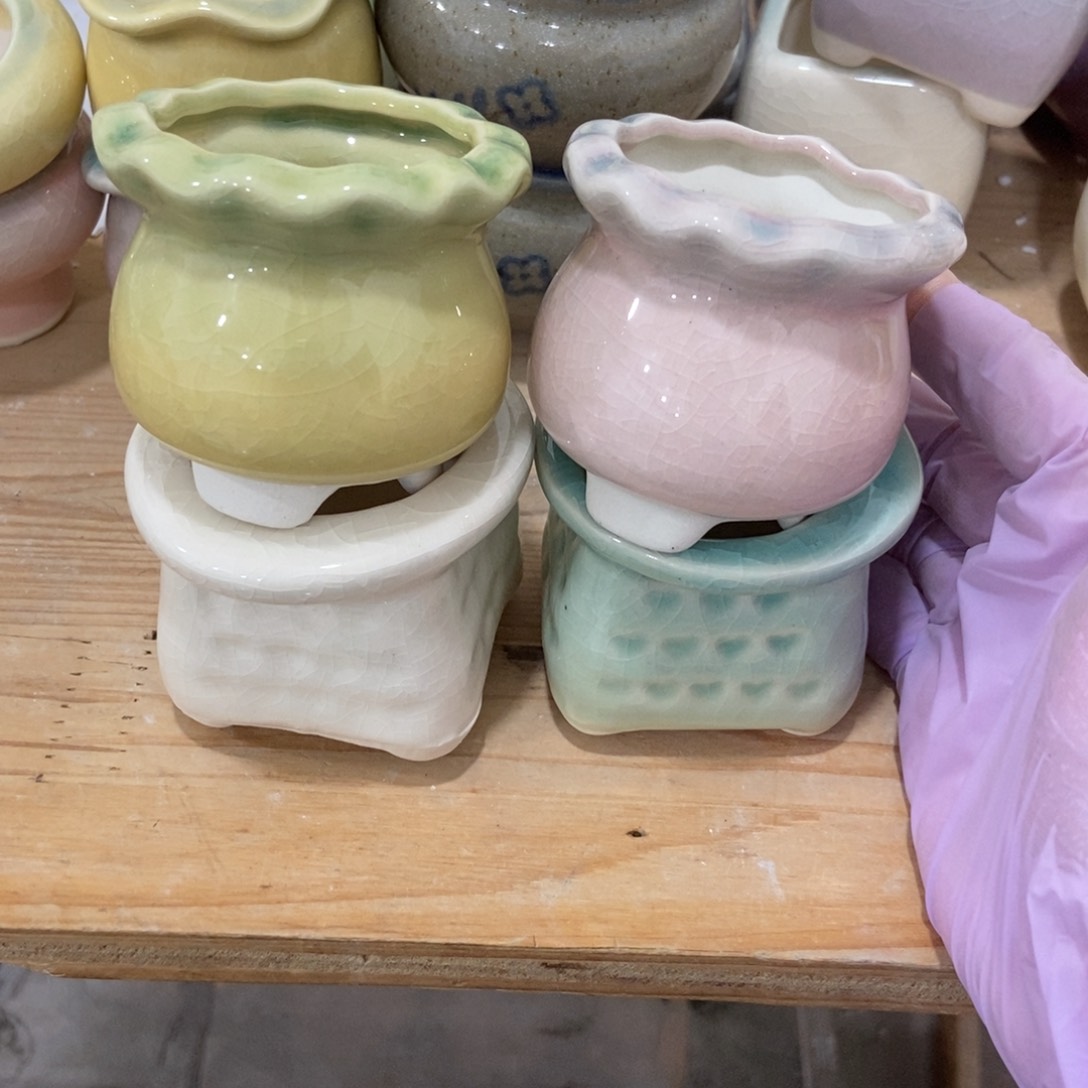 红陶高温陶瓷花盆