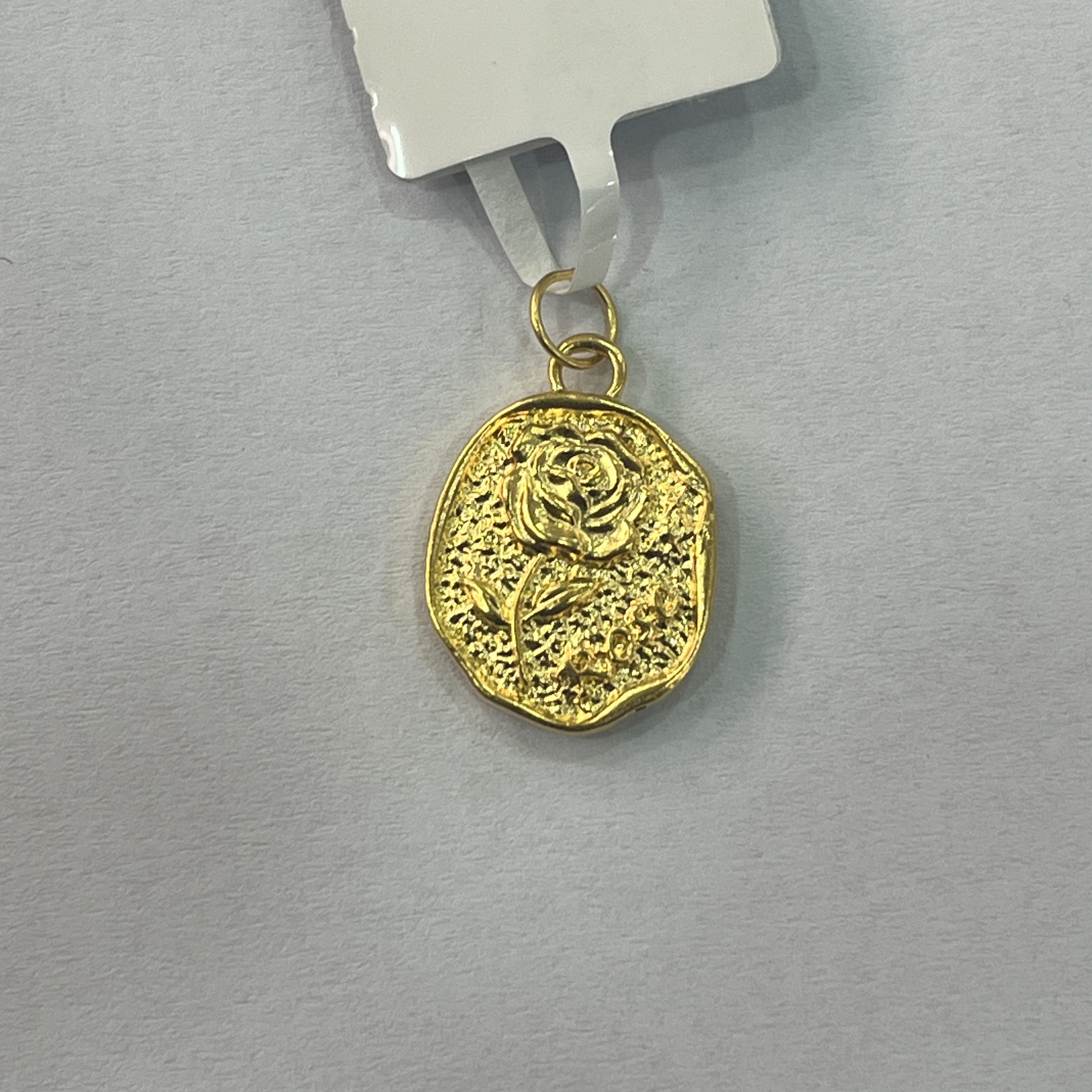 【夏夏专享】足金999饰品 玫瑰花牌吊坠 0.48 GP