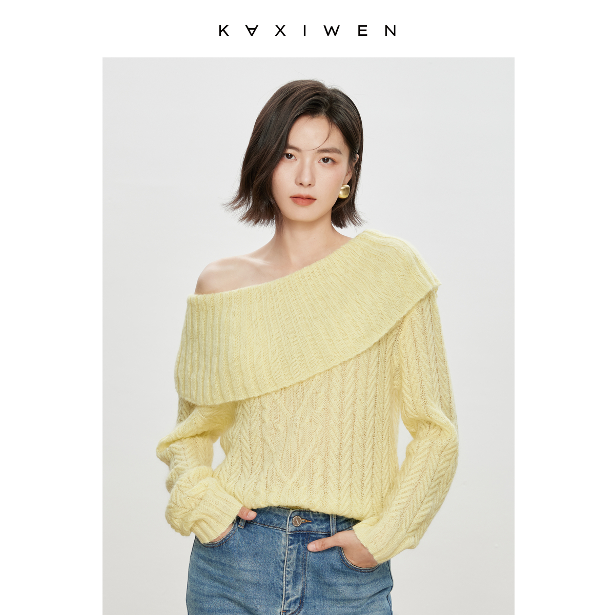 【达人专属】典雅浪漫时尚绞花毛衣气质套头针织衫X08BZS3536