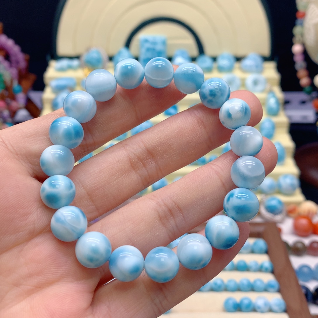 针钠钙石（海纹石）未镶嵌手链