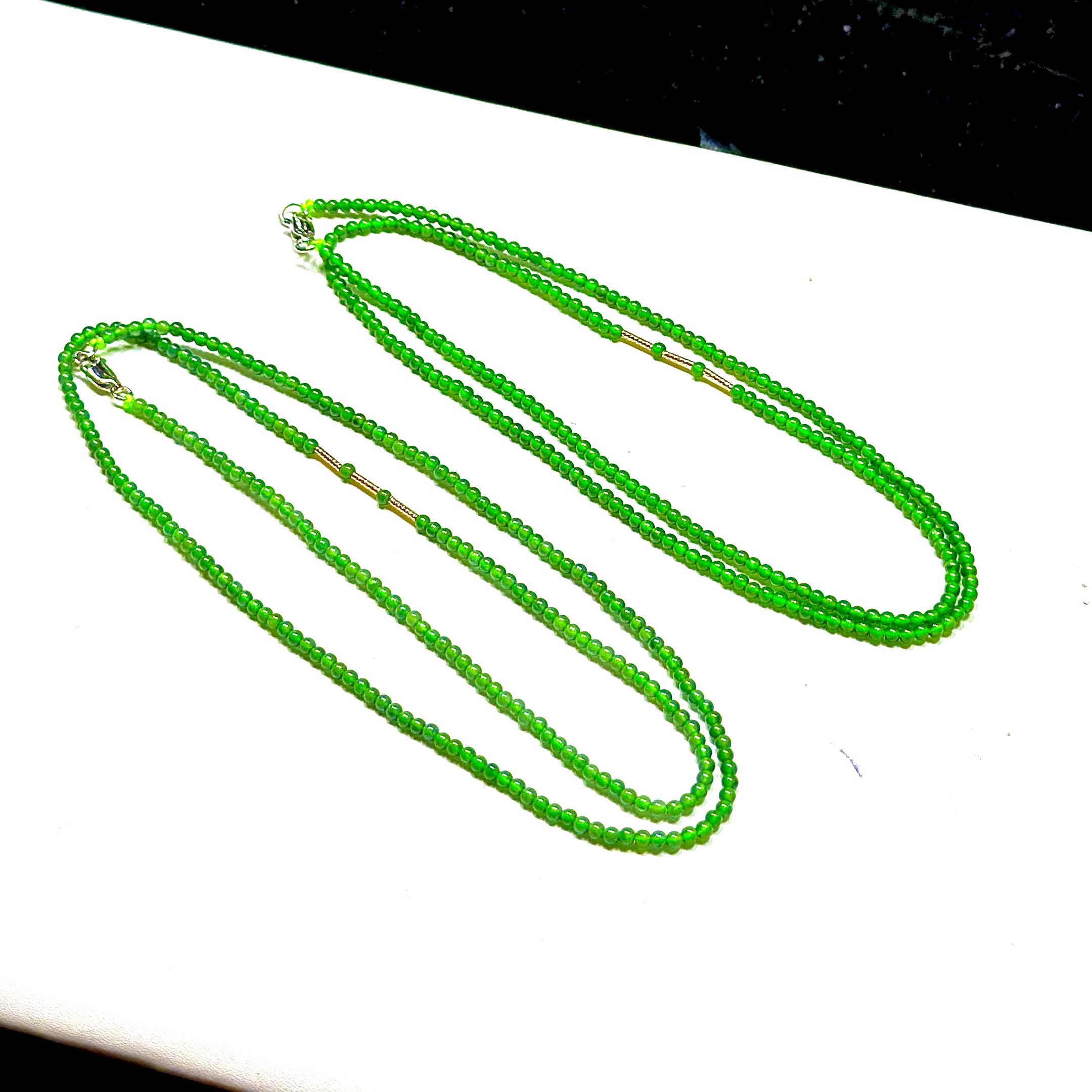【CH】18k金翡翠DIY项链-约2mm（多样性发其一）