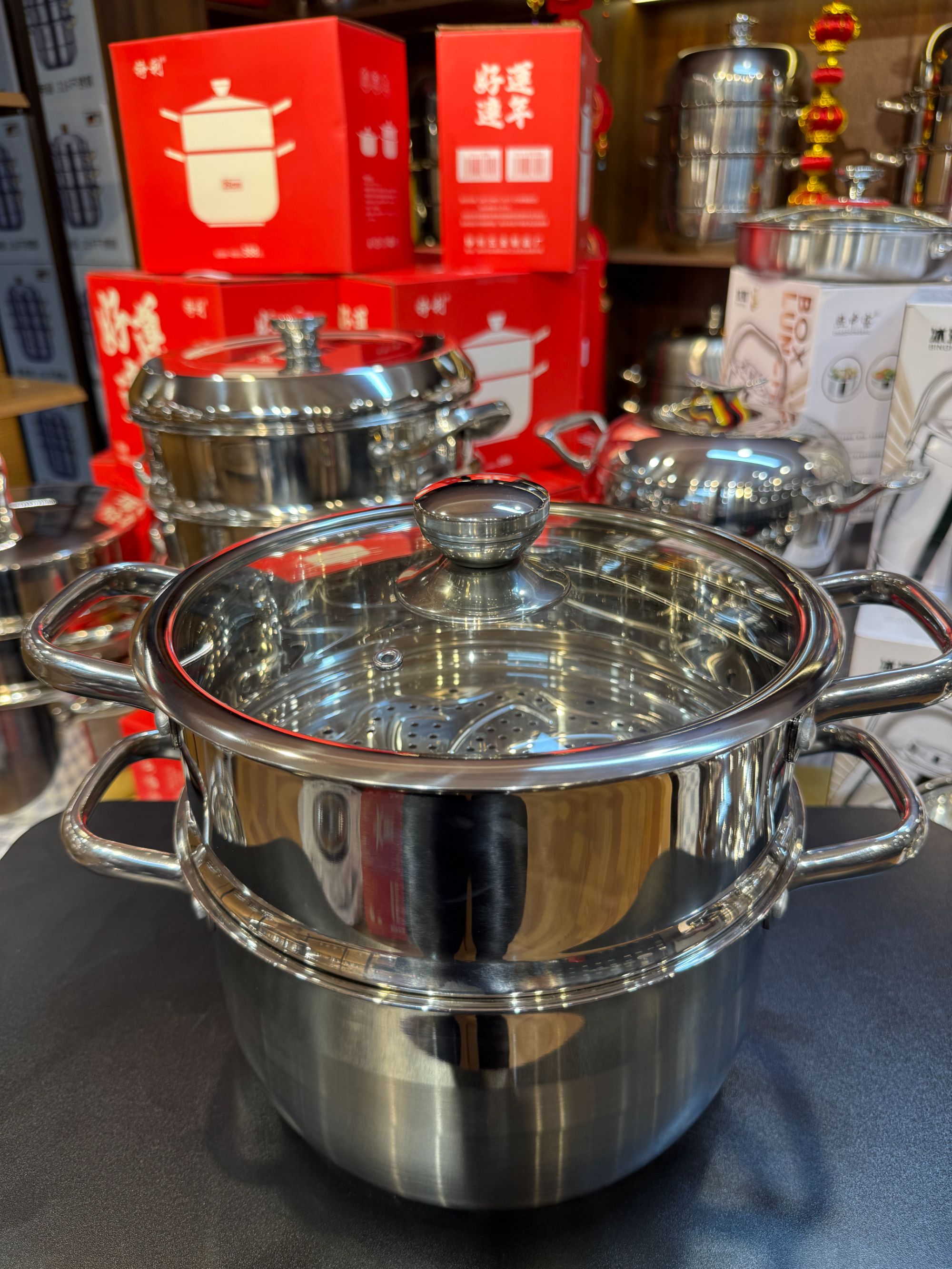 不锈钢汤蒸锅双层26CM多功能大容量蒸锅厨房家电配件