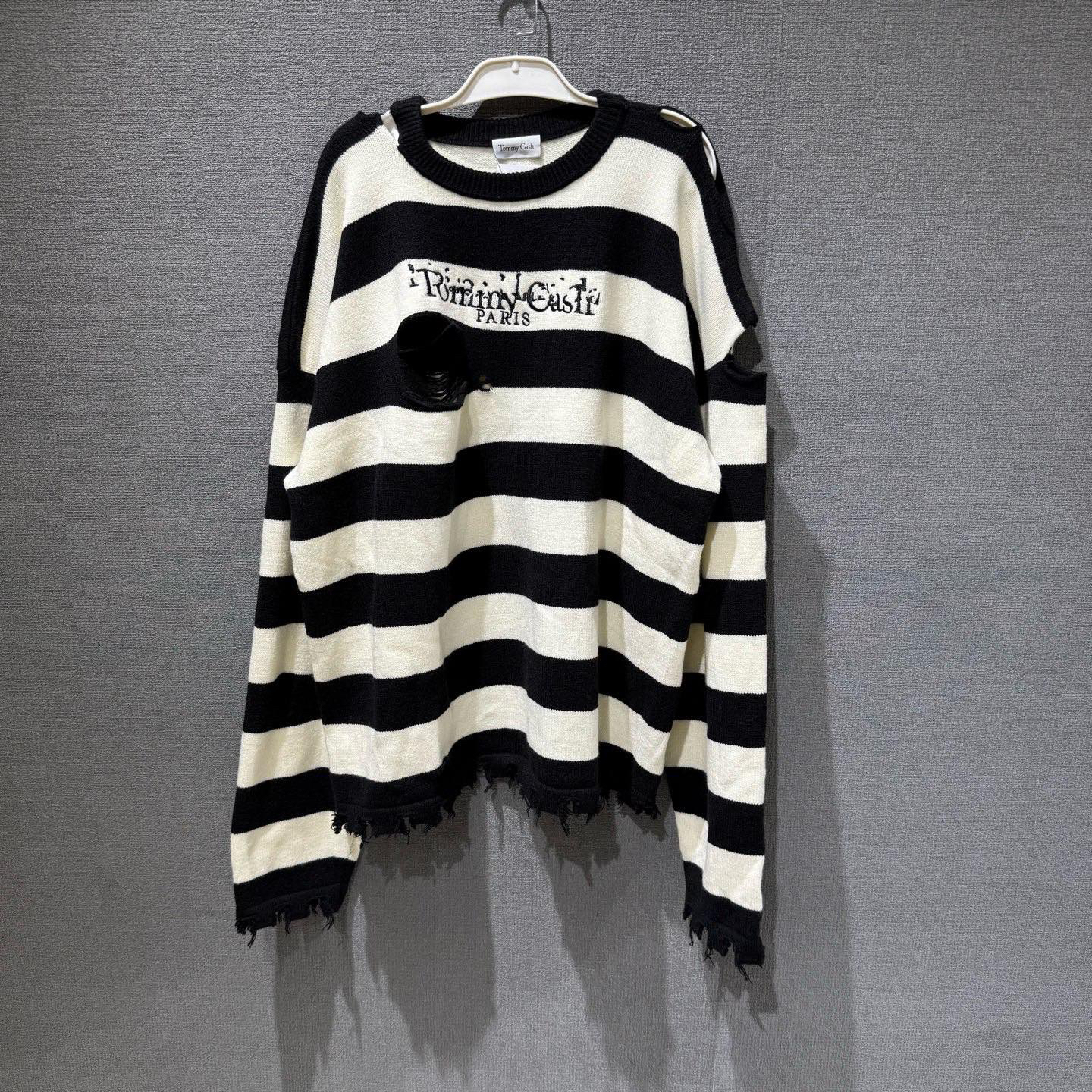 99新 maje Masion Margiela x Tommy Cash新款条纹毛衣均码/3247