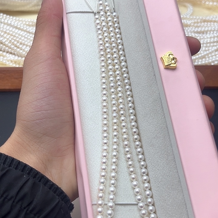 银S925镶嵌淡水珍珠天然珍珠项链