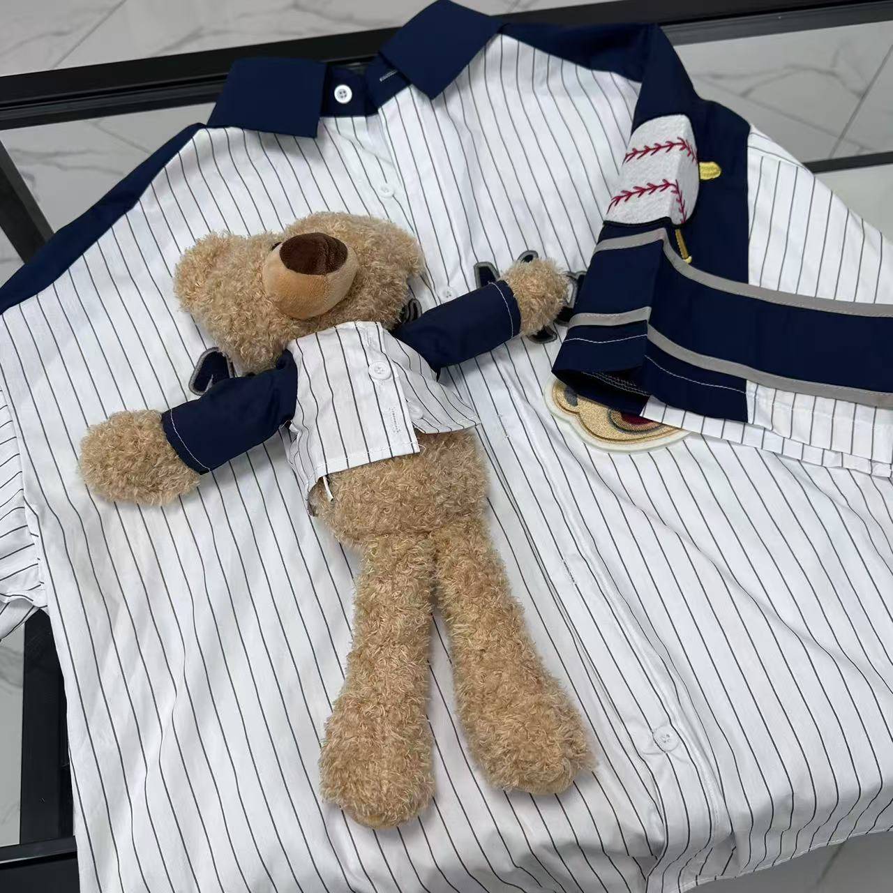 Fog（058）春夏新款棒球服立体设计感百搭圆领短袖T恤5N102CS06