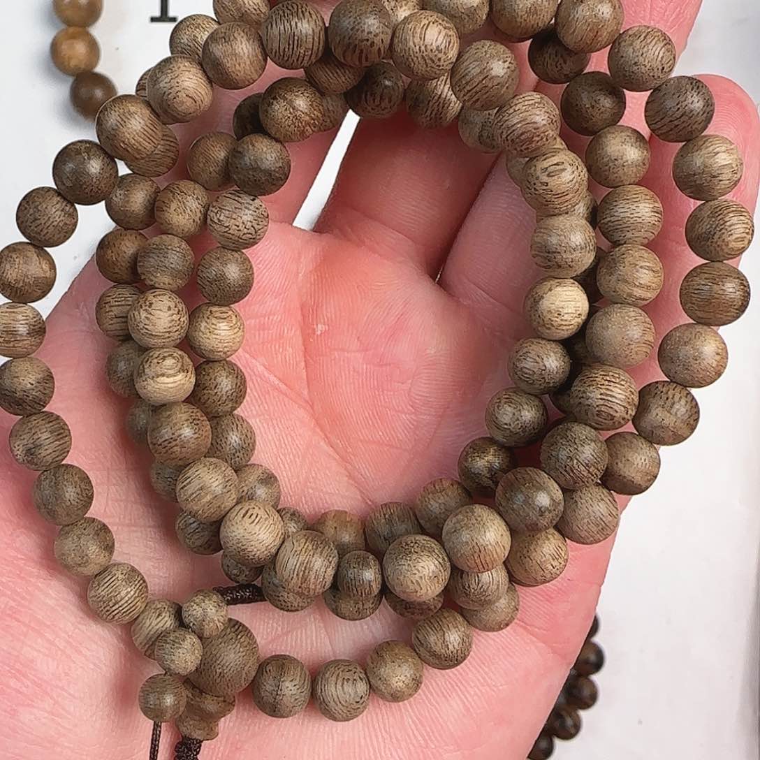 沉香手串07花纹菩萨棋沉香手串孤品