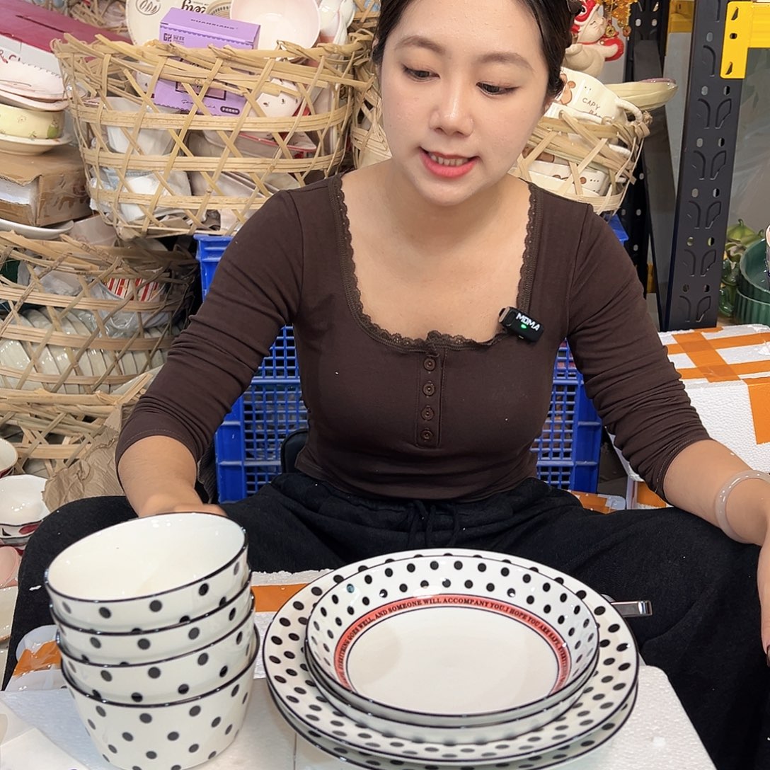 摆件潮州陶瓷工厂微瑕8件套