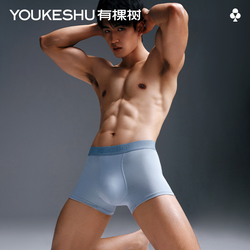 有棵树男士内裤纯棉裆高端非莫代尔青少年四角短裤ZBTY