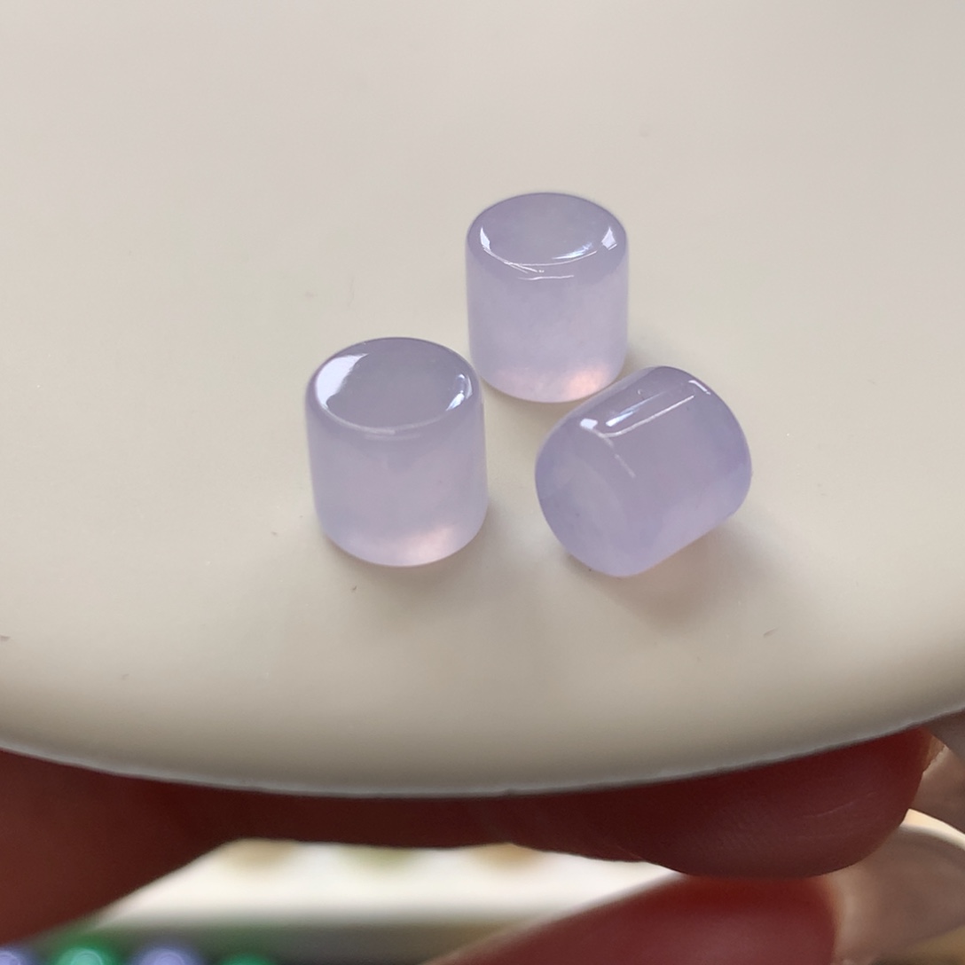 定制翡翠未镶嵌 毛货抛光定制 冰粉桶珠 单颗买断价 多样性发其一