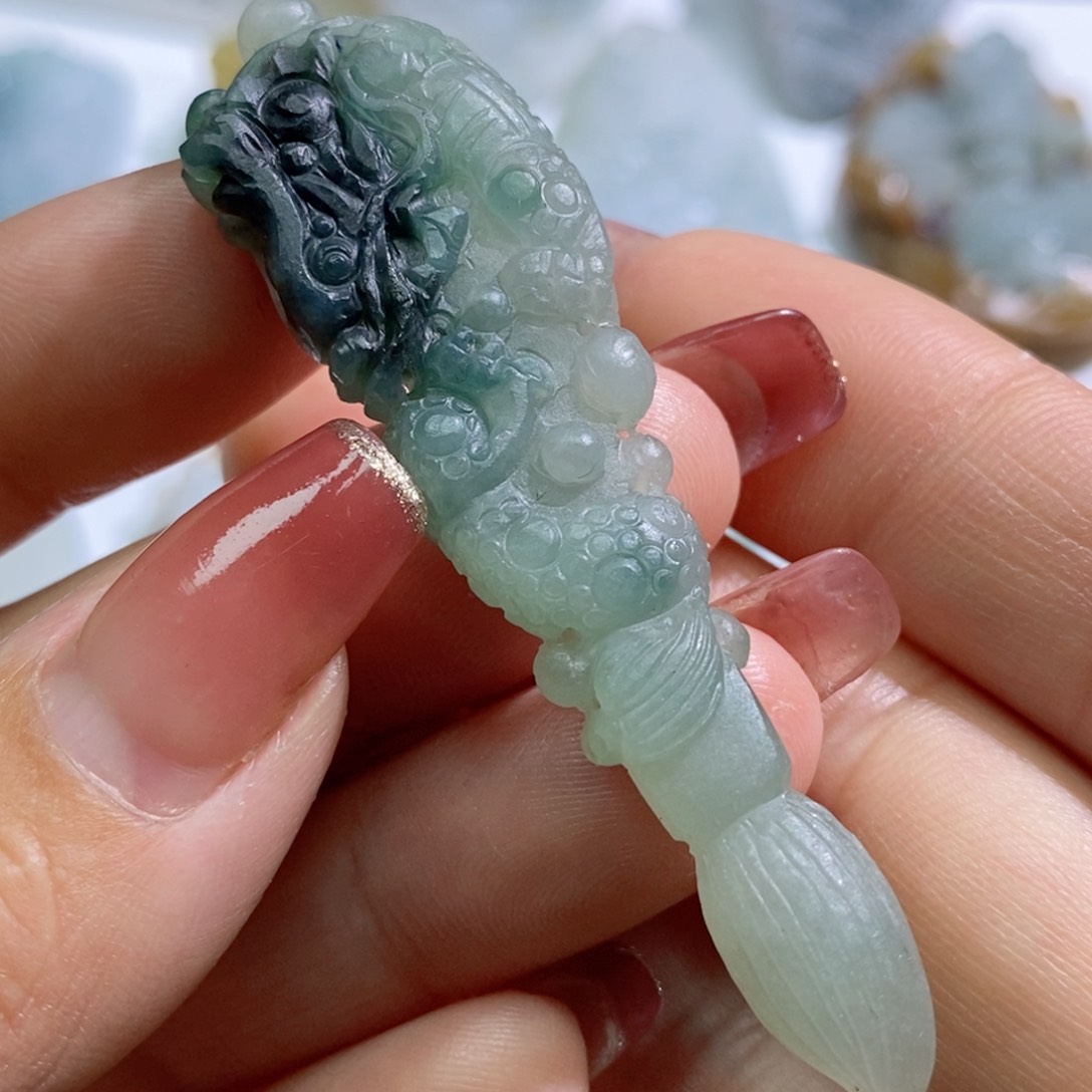 定制翡翠未镶嵌金榜题名