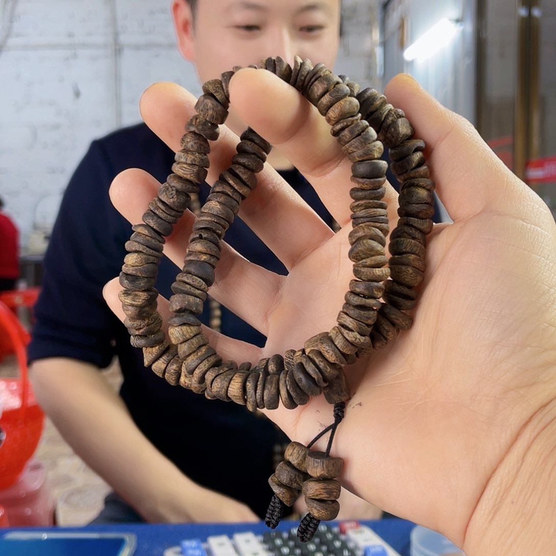 沉香手串棋楠白露沉水树丁双圈1.0/30克多样性发一