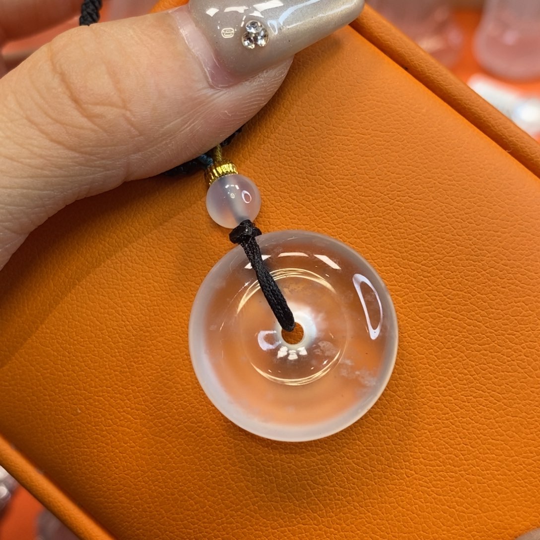 石英质玉平安扣未镶嵌