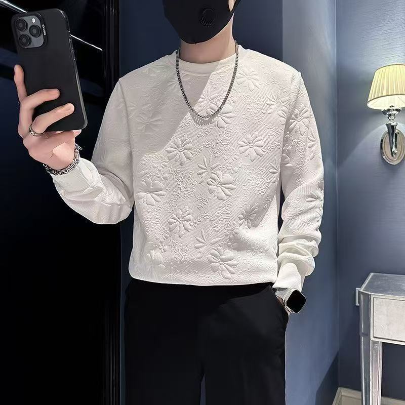 秋冬提花男士秋冬宽松国潮卫衣印花休闲宽松时尚百搭