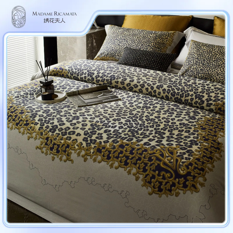 杨岚推荐/轻奢风/CR工艺印染/秋冬全棉磨毛四件套/夜魅探戈