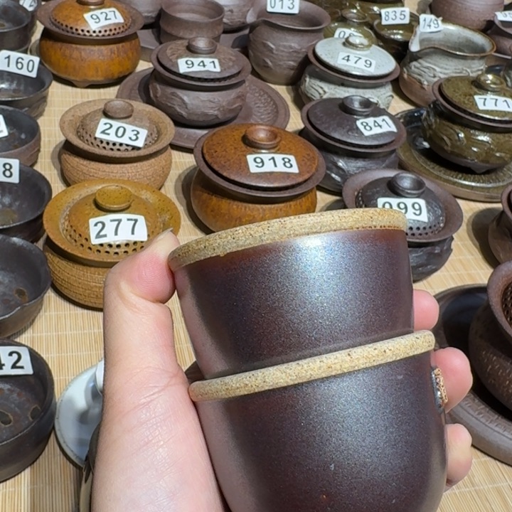 杯粗瓷茶具素胎无釉