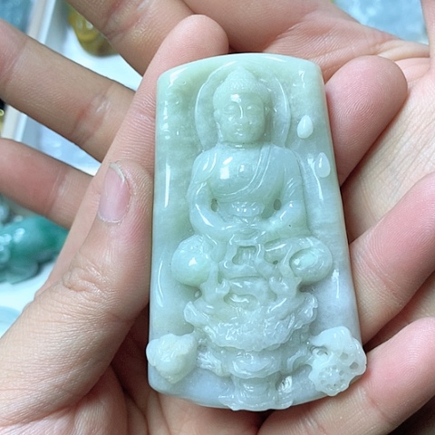 翡翠颈饰未镶嵌天然缅甸翡翠a货