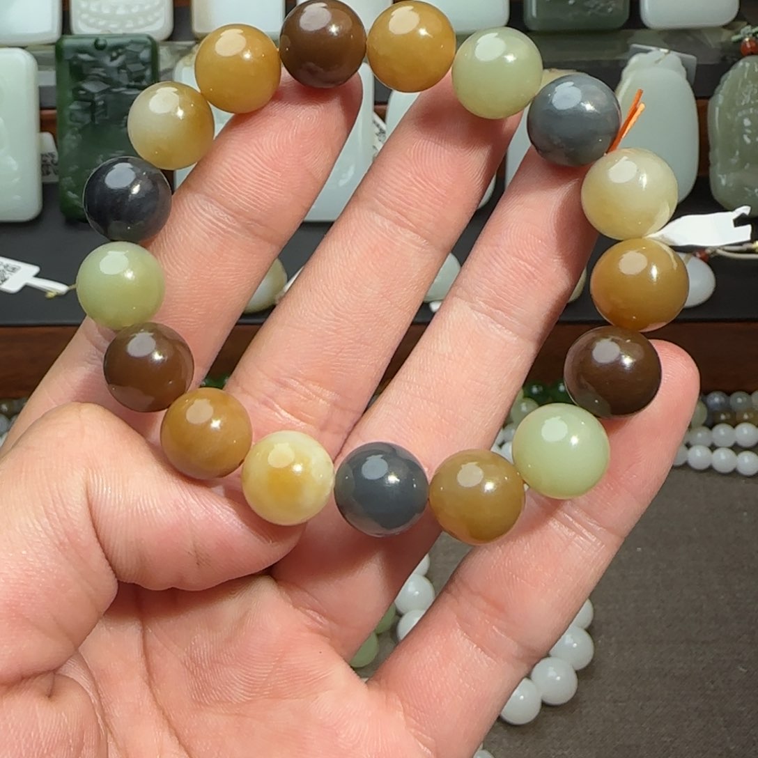 和田玉手链未镶嵌日****明