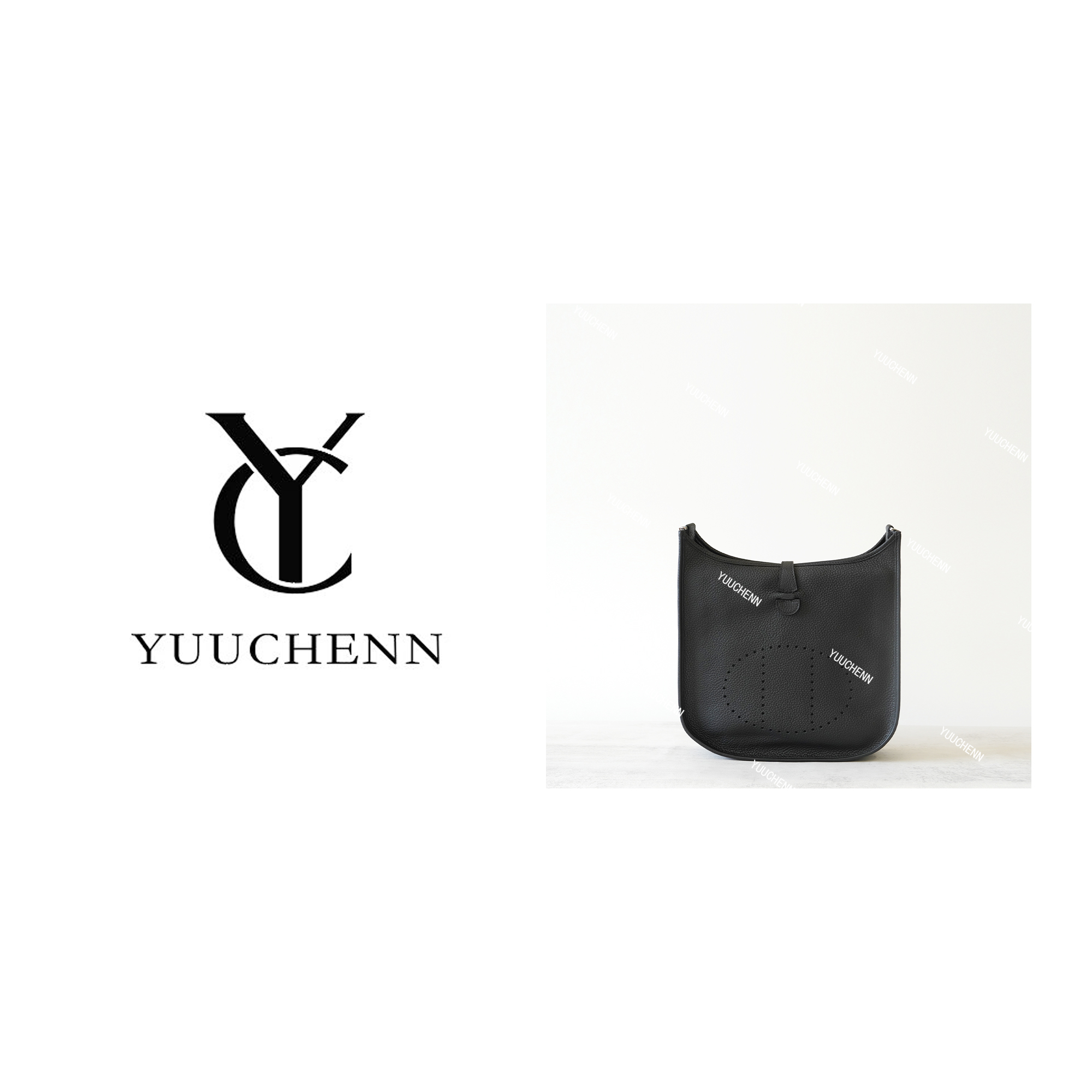 YUUCHENN【手工蜡线】30cm原创设计高定真皮包 HH3854